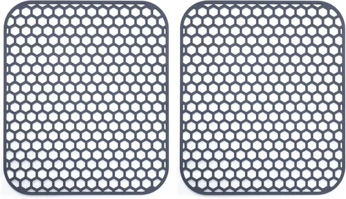 Miniatura 54 de Bestjing Tapete de silicona para fregadero - Protectores para fregadero de cocina con drenaje central, accesorio de rejilla de cocina de 26" x 14
