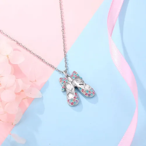 Miniatura 7 de ORISPRE Ballerina Necklace Gifts for Girls, Dance Recital Gifts for Girl Birthday Graduation Christmas Gifts, Jewelry for Girls