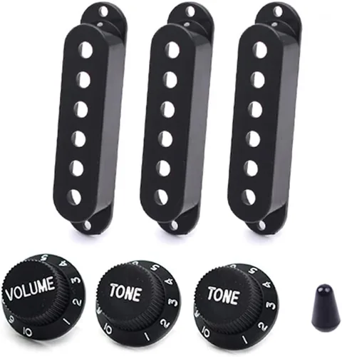 Miniatura 8 de ROZILO ST Strat - Juego de interruptores de bobina individual de 6 agujeros, 2 tonos y 1 volumen para guitarra eléctrica, cromadas Cromado