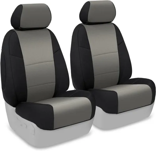Miniatura 53 de Coverking Custom Fit Center 50/50 - Funda de asiento de cubo para modelos seleccionados Chevrolet Suburban - Neopreno (negro)