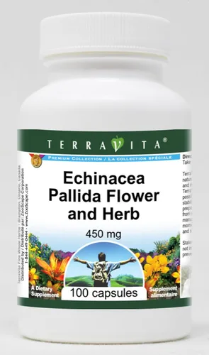 Terravita Echinacea Pallida Flor y Hierba - 450 mg (100 Cápsulas, ZIN: 510915)