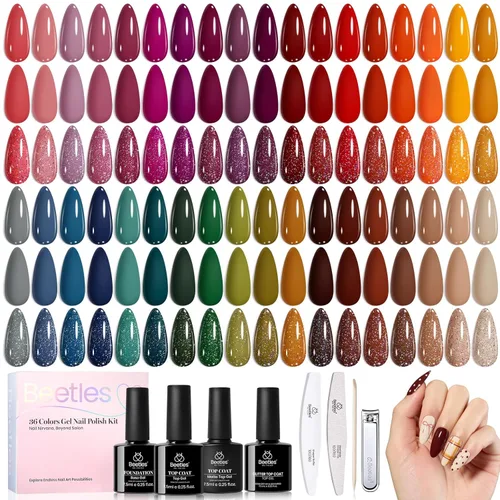 Miniatura 13 de beetles colección “Fantasyland” - Esmaltes en gel permanentes, de 20 colores, pastel, rosa brillante, morado, azul marino, verde y con brillantina