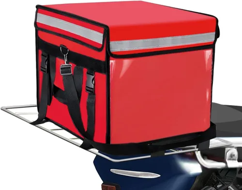 Miniatura 10 de TooCust Bolsa grande aislada para entrega de alimentos con base fija y marco interno, XL-18.1 x 13.8 x 13.8 pulgadas, bolsa de entrega de pizza Negro