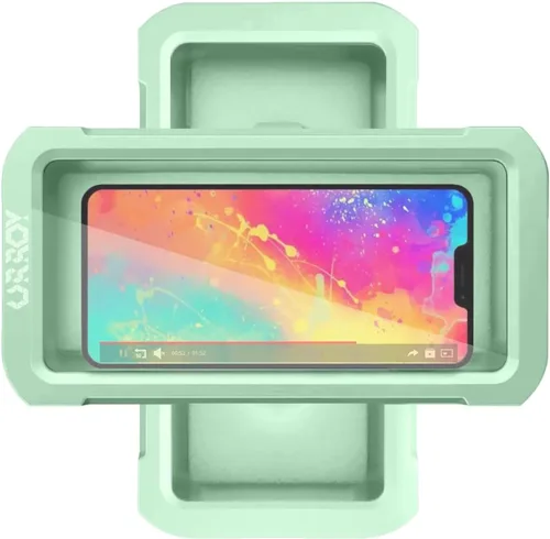 Miniatura 12 de URROY Soporte para Teléfono de Ducha Impermeable Funda para Teléfono de Ducha de Apertura con Un Toque Antivaho y Pantalla Táctil Sensible Soporte