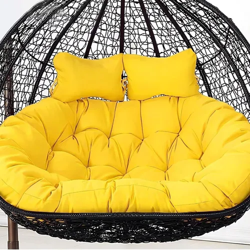 Miniatura 13 de Cojín de repuesto para silla Columpio de 2 plazas, Lavable, Grueso, Grande, de Mimbre, impermeable y resistente al sol, para balcón y patio