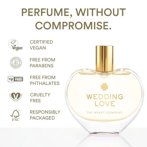 Miniatura 6 de Perfume de amor de boda para mujer, romántico aroma floral afrutado con melocotón, albaricoque, jazmín, vainilla, fragancia de larga duración