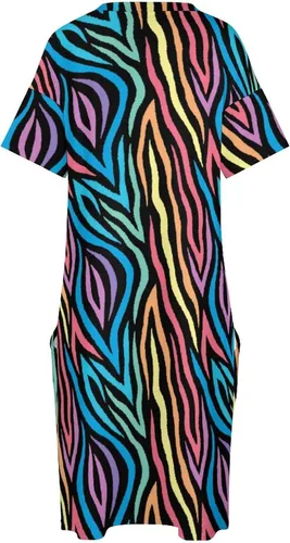 Miniatura 5 de Vestido casual de verano para mujer, vestido holgado de manga corta, estilo lobo