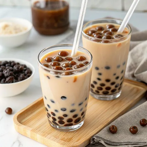 Miniatura 3 de Twrl Cobertura de té Boba de burbujas de azúcar morena – Perlas Boba taiwanesas, cobertura de tapioca estilo café, instantáneo, perfecto para té