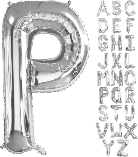 Miniatura 14 de Lovoir Globos grandes de 40 pulgadas con la letra G de color plateado de gran tamaño, globo de helio de aluminio de Mylar para fiesta de cumpleaños