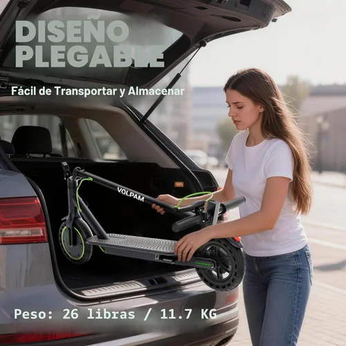 Miniatura 6 de Scooter eléctrico para adultos con neumático sólido de 8.5"/10", motor potente de 350 W/500 W y velocidad máxima de 19/22 MPH, alcance de 16/23 Gris