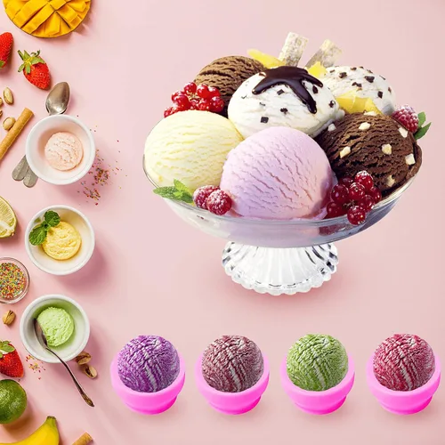 Miniatura 7 de Moldes de silicona en forma de bola de helado 3D, moldes para hacer galletas, moldes para hacer velas, moldes de silicona para jabón y arcilla