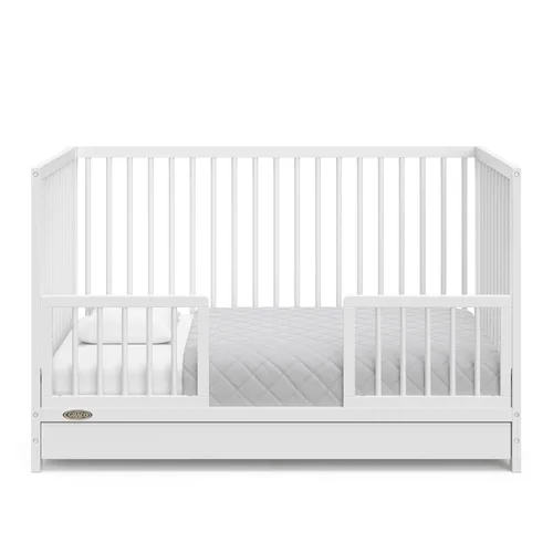 Miniatura 9 de Cuna convertible 5 en 1 con cajón Teddi de Graco (blanco) – Certificado GREENGUARD Gold, combinación de cuna con cajón, cajón de almacenamiento