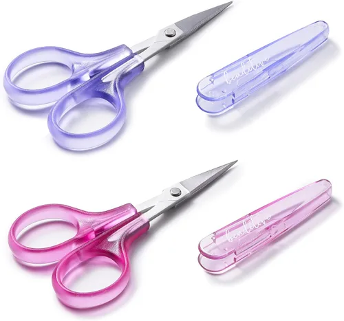 Beaditive Juego de tijeras para detalles de alta precisión (2 piezas) puntas afiladas y finas, corte de papel, álbumes de recortes, costura, Gelatina