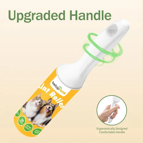 Miniatura 3 de Rodillo de pelusa extra adhesivo para pelo de mascotas, 200 hojas, rodillos de pelusa para viajes, paquete de 4 unidades, papel resistente