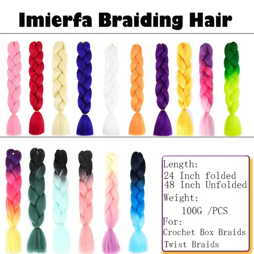 Miniatura 6 de Cabello trenzado rubio, cabello para trenzar de 24 pulgadas, 3.53 oz/pieza, 3 piezas de extensiones de cabello trenzado jumbo de fibra de alta