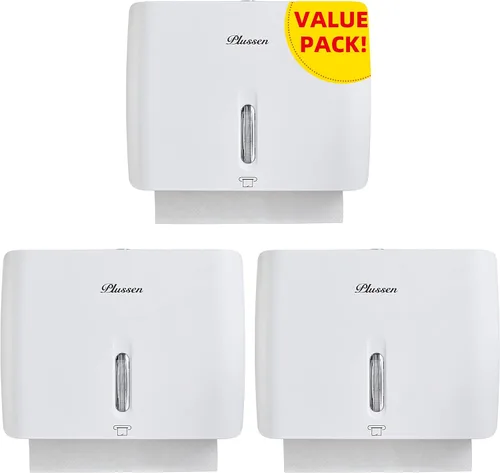 Miniatura 12 de Dispensador de toallas de papel de montaje en pared comercial con cerradura de llave, dispensador compacto de toallas de papel multipliegue