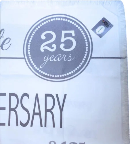 Miniatura 2 de Manta ligera manual SA25AN para boda, aniversario de plata, 50 x 60, color blanco