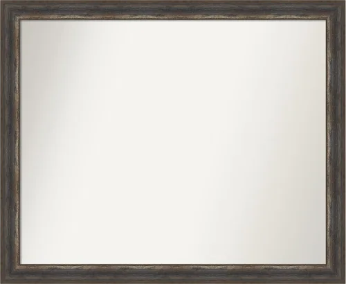 Miniatura 152 de Amanti Art Espejo de baño marrón para sobre el fregadero, 25 x 25 pulgadas, hecho a medida, espejo de tocador cuadrado marrón medio, marco de madera