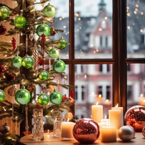 Miniatura 5 de AMS - Adornos chapados, bolas de Navidad, de 40 quilates, colección de árbol para decoración de fiestas de boda, vacaciones, fiesta