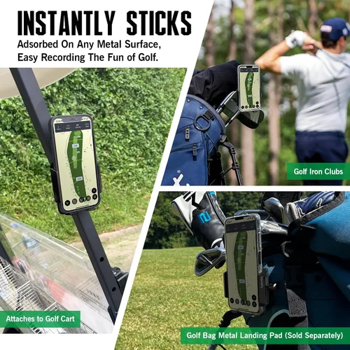Miniatura 5 de Dprofy Soporte magnético fuerte para teléfono para carrito de golf, accesorios de golf, apto para todos los teléfonos inteligentes populares, diseño
