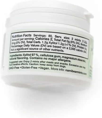 Miniatura 3 de NamiBear Sugar-Free Xylitol Mints for Kids Oral Care Fluoride Free Gluten Free, Vegan, Non-GMO Natural (Bubble Bear)