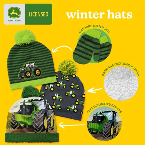 Miniatura 5 de John Deere Sombrero de invierno para niños pequeños tamaños