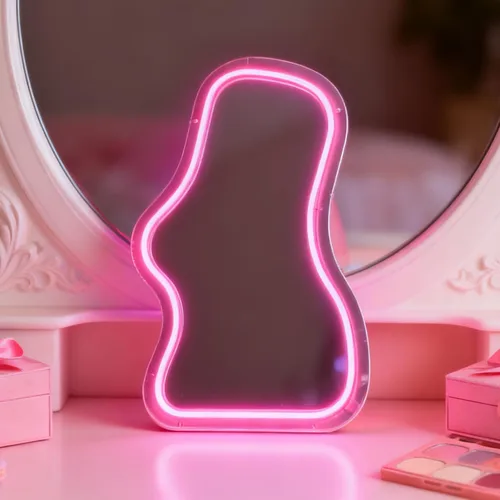 Miniatura 8 de C'est la vie Letrero de neón LED – Luz de neón blanca con texto en inglés «That's Life», alimentada por USB, decoración de mesa de pared