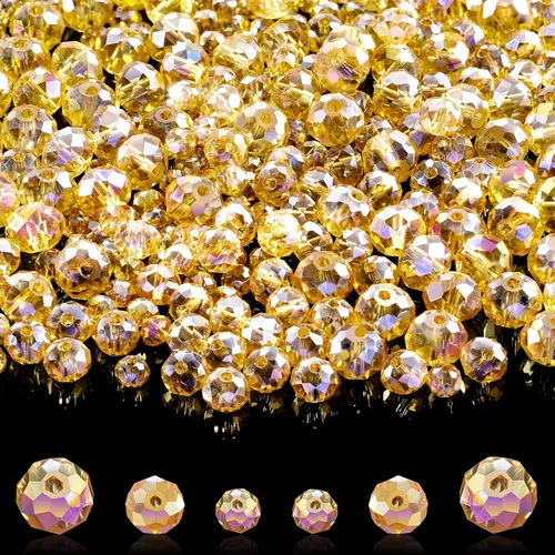 Miniatura 12 de WILLBOND 600 cuentas de cristal para hacer joyas, atrapasoles a granel, piedras preciosas sueltas para el día de San Valentín, vacaciones Verde