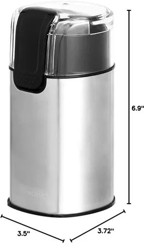 Miniatura 6 de Amazon Basics Molinillo de café eléctrico, molinillo de granos de café y especias, con cuchillas de molienda de acero inoxidable de servicio pesado