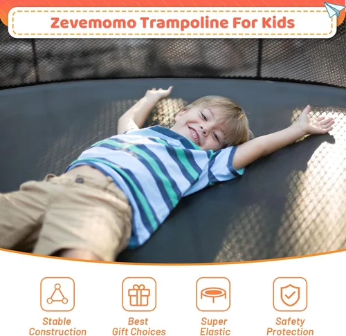 Miniatura 9 de Zevemomo - Trampolines de 8.0 pies, 10.0 pies, 12.0 pies, 14.0 pies, 16.0 pies, para exteriores, trampolines para niños y adultos, trampolines