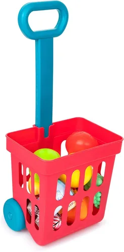 Miniatura 6 de Playkidz Juego de carrito de compras de juguete, juguetes de plástico para alimentos, juego interactivo, recursos de aprendizaje y diversión