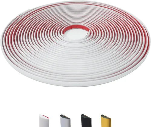 Miniatura 19 de Moldura de pared para despegar y pegar de 26.2 pies, moldura flexible en forma de D, color dorado mate para salpicaduras, espejos, paredes, ventanas