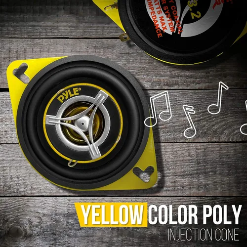 Miniatura 3 de Sistema de altavoces de coche de dos vías Pyle - Pro de 3.5 pulgadas 120 vatios 4 ohmios Tweeter medio componente de audio de sonido para estéreo