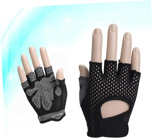 Miniatura 4 de Women Sports Half Finger Training Gloves with Anti-Slip Silicone Palm Breathable Sweat-Absorbing Fitness Gloves for Weightlifting and Dumbbell