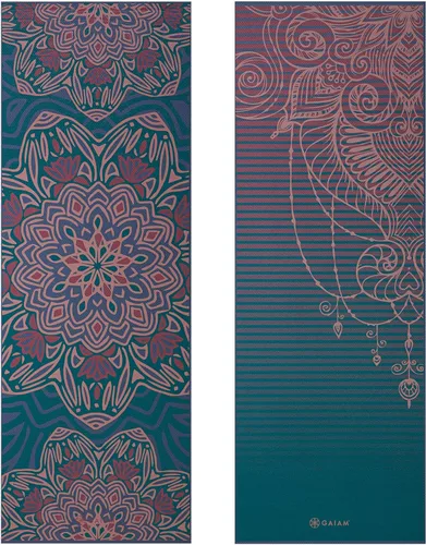Miniatura 2 de Gaiam tapete de yoga prémium, estampado, extra grueso y antideslizante, de 15/64 pulgadas, para todo tipo de yoga, de pilates y de ejercicios