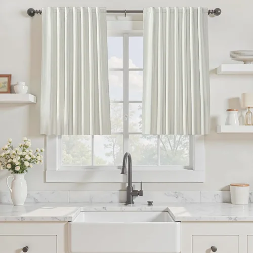 Miniatura 57 de Cortinas opacas de 54 pulgadas de largo para dormitorio, sala de estar, cortinas beige con aislamiento térmico, oscurecimiento de la habitación
