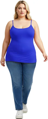 Miniatura 289 de Emmalise Camisola larga casual básica para mujer, con tirantes ajustables, top en capas