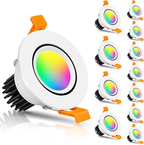 Miniatura 29 de inShareplus Downlight LED de 2 pulgadas, iluminación empotrable de 3 W, regulable, luz blanca cálida de 3000 K, CRI80, luces de techo