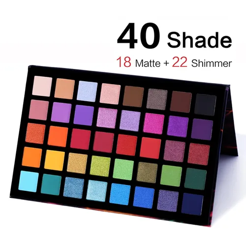Miniatura 2 de UCANBE Spotlight Paleta de sombra de ojos profesional 40 colores sombra de ojos mate brillo paleta de maquillaje altamente pigmentado colorido polvo