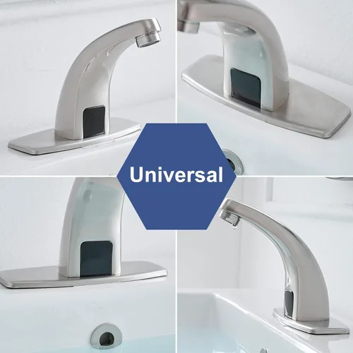 Miniatura 5 de Aquafaucet placa de 4 pulgadas con orificio para la llave del tocador de baño, con acabado en bronce aceitado, P-6N
