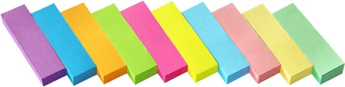 30 Blocs 0.5x1.8 Notas Adhesivas Banderas Pestañas Marcadores de Página 10 Pestañas de Índice Adhesivas de Color Brillante Pestañas de Página 80