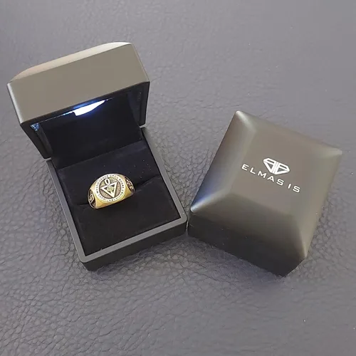 Miniatura 7 de Anillo Antiquus Mysticusque Ordo Rosae Crucis Signet, Plata de Ley, Bañado en Oro, Rodio, 0.630 x 0.630 in, Anillo Masónico para Hombre