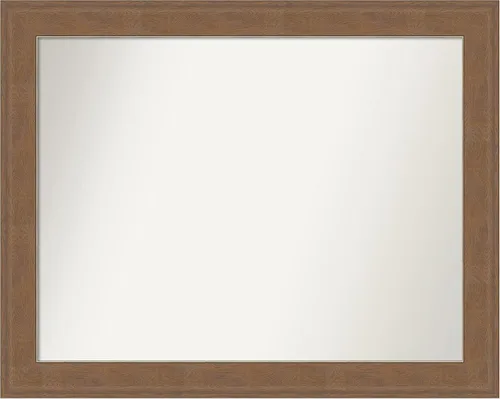 Miniatura 413 de Amanti Art Espejo de baño marrón para sobre el fregadero, 25 x 25 pulgadas, hecho a medida, espejo de tocador cuadrado marrón medio, marco de madera