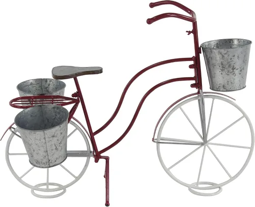 Miniatura 9 de Deco 79 68767 pie metálico para bicicleta, 36 x 26 pulgadas Gris