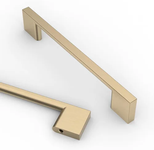 Miniatura 42 de Asidrama - Paquete de 10 manijas de gabinete de cocina de oro cepillado de 3 pulgadas (76mm), tiradores de gabinete, herrajes para gabinete