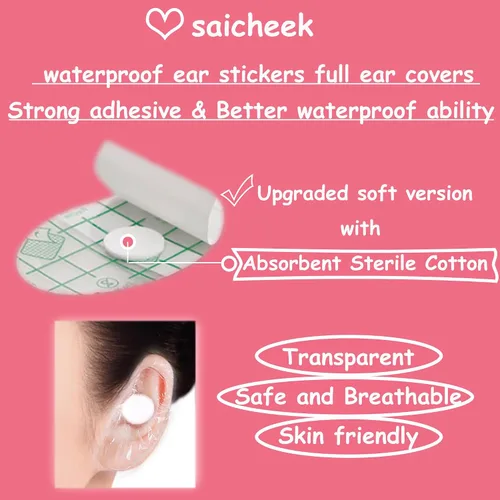 Miniatura 4 de saicheek Cubiertas para los oídos para la ducha, para bebés, adultos, a prueba de agua, tapones de natación, protección para los oídos de seguridad