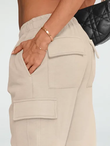 Miniatura 2 de AUTOMET Pantalones deportivos cargo para mujer, pierna ancha, con forro polar, pantalones Y2K para mujer, para otoño e invierno, holgados de cintura