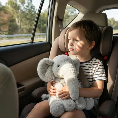 Miniatura 5 de WEIGEDU Elefante de peluche gris de 13" - Juguete de felpa para niños, niñas, bebés, para regalo de baby shower, para dormir, para cumpleaños