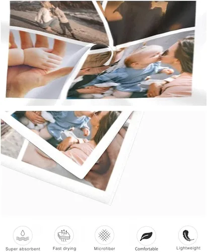 Miniatura 7 de Shapoo Toalla de playa con foto personalizada, foto personalizada/fondo/texto, divertida toalla de baño de microfibra personalizada para Ocho Foto