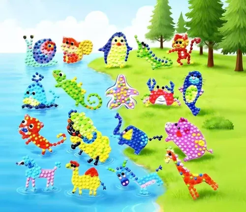 Miniatura 2 de FONYANE Kits de arte de diamantes para niños y niñas y niños, kits de joyería de calcomanías de animales, kit de manualidades para niños de 4, 5, 6